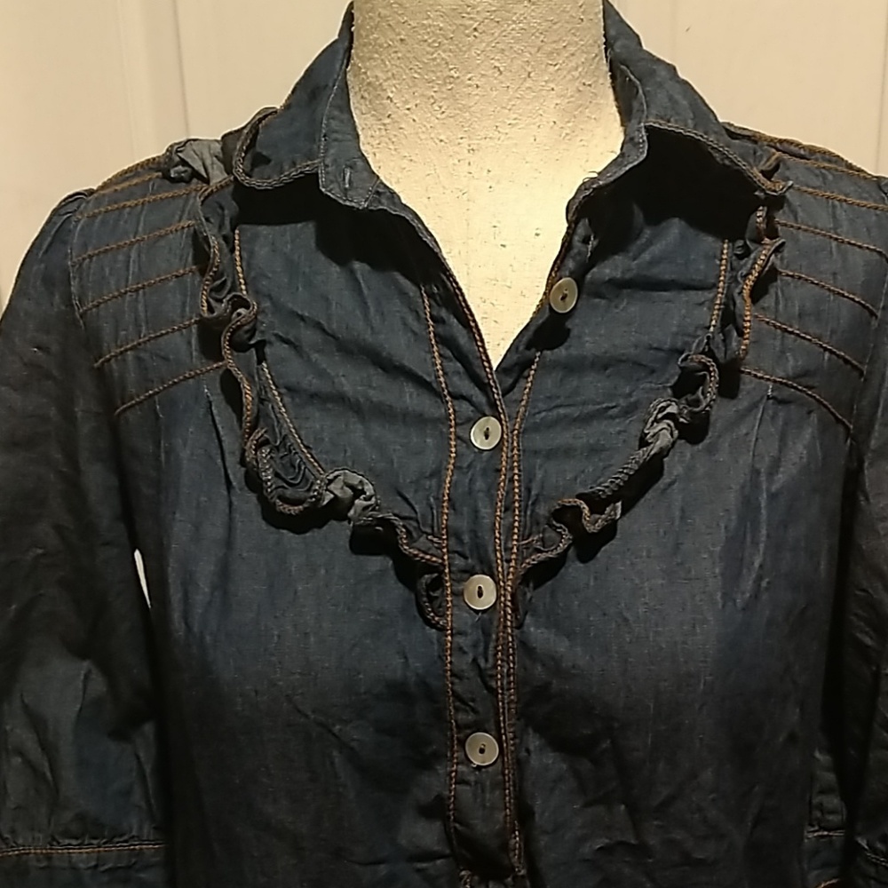 My favorite denim mini shirt dress! - Picture 2 of 7